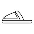 Home slippers object icon outline vector. Adorable apparel