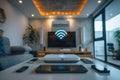 Home smart automation, harnessing the power of technology to simplify and enhance daily life, integrating smart devices Royalty Free Stock Photo