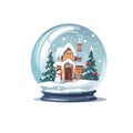 HOME SNOWFLAKE CHRISTMAS INSIDE SNOW GLASS BALL