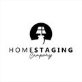 Home staging logo abstract concept vector illustration