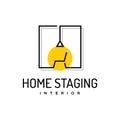 Home staging logo design line art