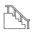 Home stairs Vector Icon which can easily modify or edit