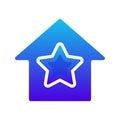 Home star logo element design template icon