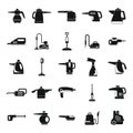 Home steam cleaner icons set, simple style Royalty Free Stock Photo