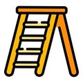 Home step ladder icon color outline vector Royalty Free Stock Photo