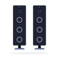 Home stereo system flat isolated