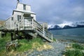 Home on stilts on water, Seward, Alaska Royalty Free Stock Photo