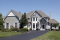 Home with stone arched entry Royalty Free Stock Photo