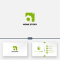 Home and story logo design include free business card