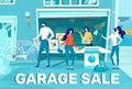 Home Stuff Garage Sale Flat Vector Promo Banner