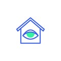Home surveillance icon vector