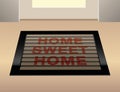 Home Sweet Home Doormat Footmat Door Mat Royalty Free Stock Photo