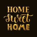 Home sweet home - Hand drawn lettering quote with texture for card, print or poster Royalty Free Stock Photo