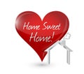 Home sweet home heart illustration design Royalty Free Stock Photo