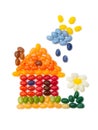 Home, sweet home - kids jelly beans design Royalty Free Stock Photo