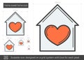 Home sweet home line icon. Royalty Free Stock Photo