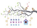 Home sweet home moving-in new house greeting card Royalty Free Stock Photo