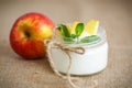 Home sweet yogurt with apples