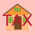 Property housing And Tax Vector illustration concept home law