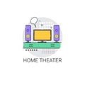 Home Teater Audio System TV Devices Icon Royalty Free Stock Photo