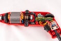 Home technology concept is broken disassembled drill interior Royalty Free Stock Photo