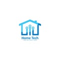 Home Technology logo vector icon illustration Royalty Free Stock Photo