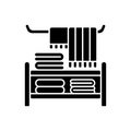 Home textile black glyph icon