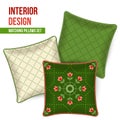 Home textile cushion throw pillows design top view Royalty Free Stock Photo