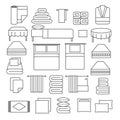 Home textile icons Royalty Free Stock Photo