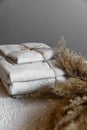 Home textiles minimalism, linen bed linen