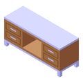 Home theater furniture icon isometric vector. Movie cinema Royalty Free Stock Photo