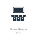 Home theater icon vector. Trendy flat home theater icon from cinema collection isolated on white background. Vector illustration Royalty Free Stock Photo