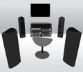 Home theater illustration Royalty Free Stock Photo