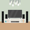 Home theater illustration Royalty Free Stock Photo