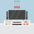 Home theater illustration Royalty Free Stock Photo