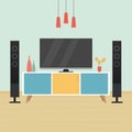 Home theater illustration Royalty Free Stock Photo