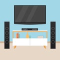 Home theater illustration Royalty Free Stock Photo