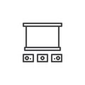 Home theater line icon Royalty Free Stock Photo
