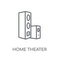 Home theater linear icon. Modern outline Home theater logo conce