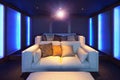 Home theater, luxury interior Royalty Free Stock Photo