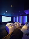 Home theater, luxury interior Royalty Free Stock Photo