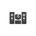 Home theater system vector icon Royalty Free Stock Photo