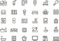 Home themed icon set Royalty Free Stock Photo