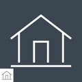 Home Thin Line Vector Icon.