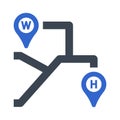 Home to work location icon
