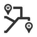 Home to work location icon