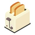 Home toaster icon, isometric style