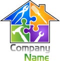 Home tools logo Royalty Free Stock Photo