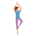 Home training gym exercise icon, cartoon style Royalty Free Stock Photo