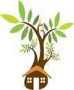 Home tree logo Royalty Free Stock Photo